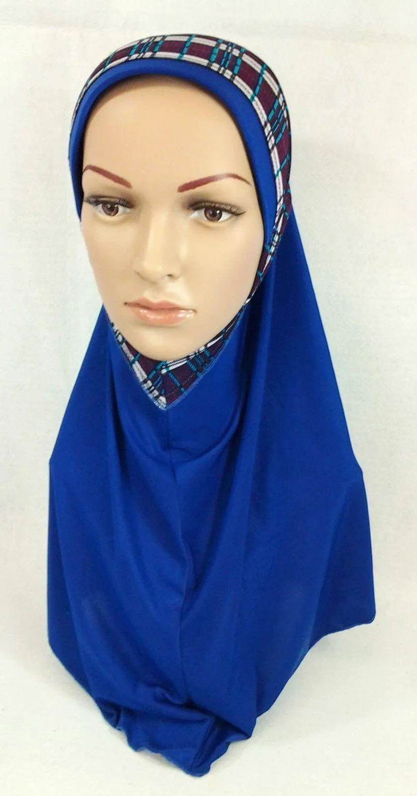 High Quality Viscose Lycra Lace Muslim Hijab Islamic Scarf Shawls Slip-on