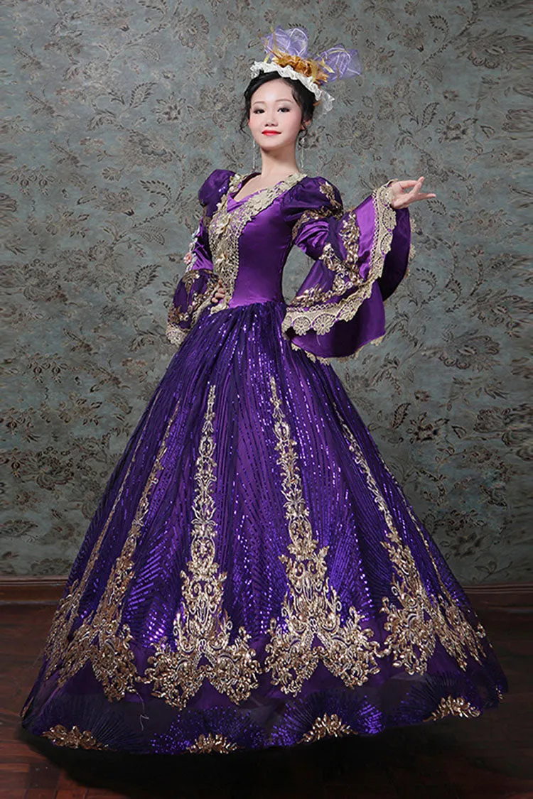 Hime Sleeves High Waisted Three Dimensional Hollow Embroidery Floral Print Ruffled Multi-Layer Victorian Lolita Prom Dress