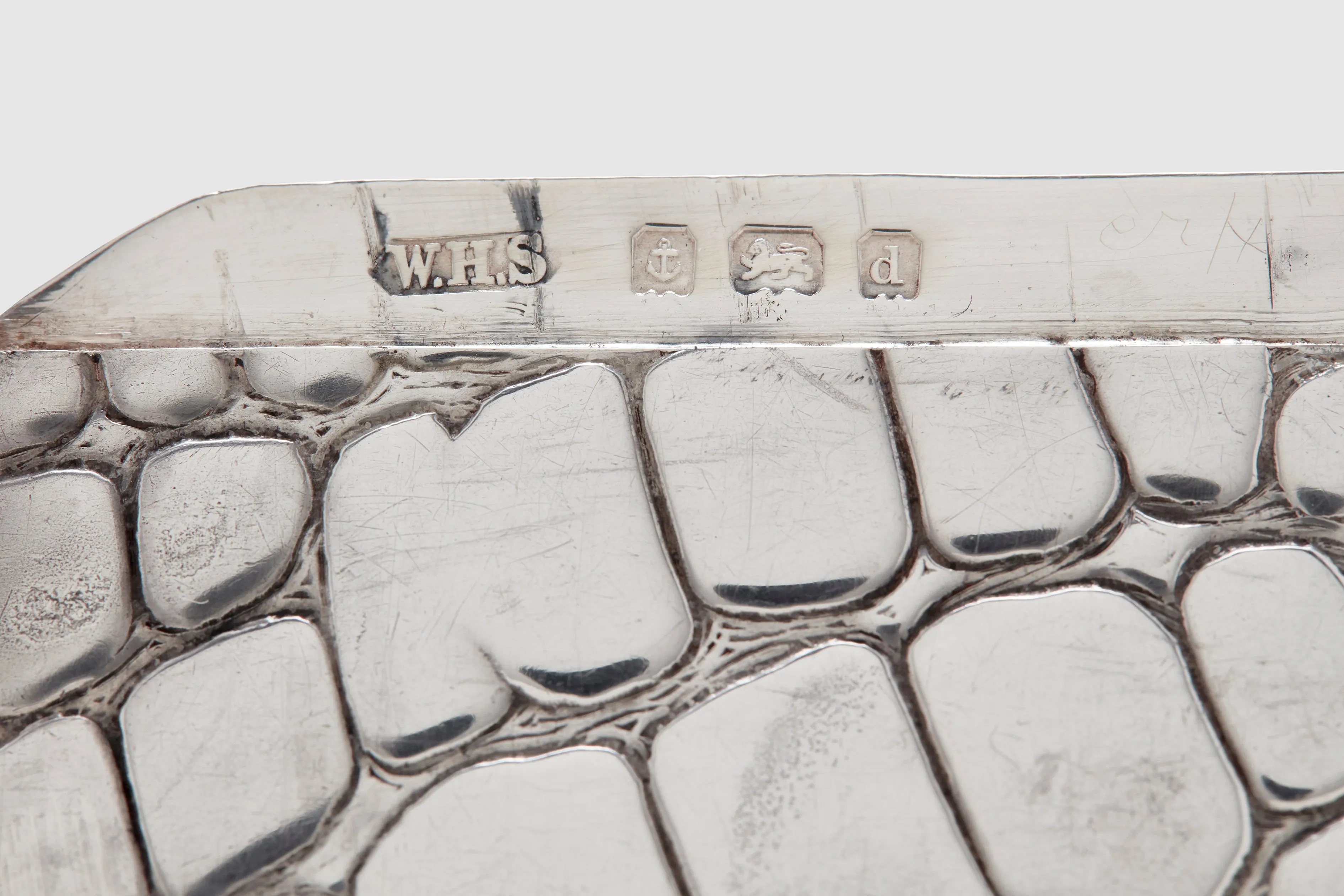 Hinged Alligator Print Card Case