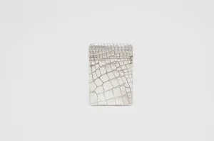 Hinged Alligator Print Card Case