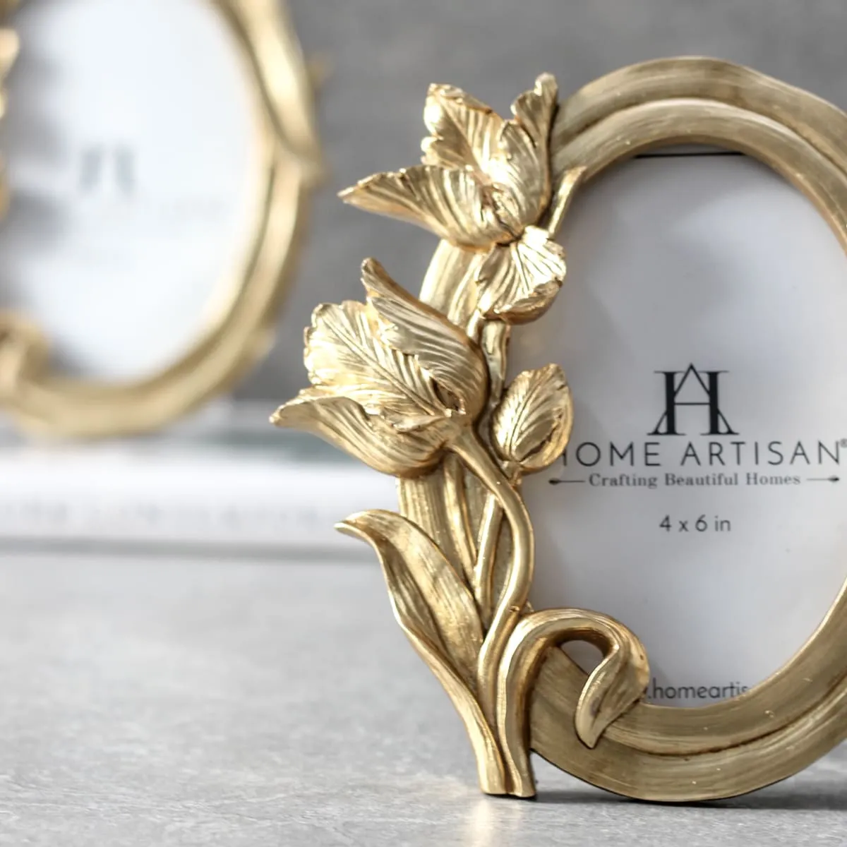 Home Artisan Marchesa Floral Detail Golden Photo Frame (4x6)