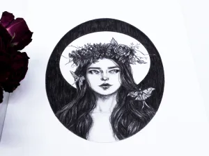 Illustrated Art Print | Luna