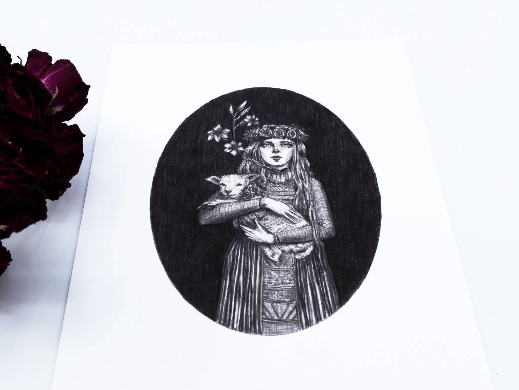 Illustrated Art Print | St. Agnes