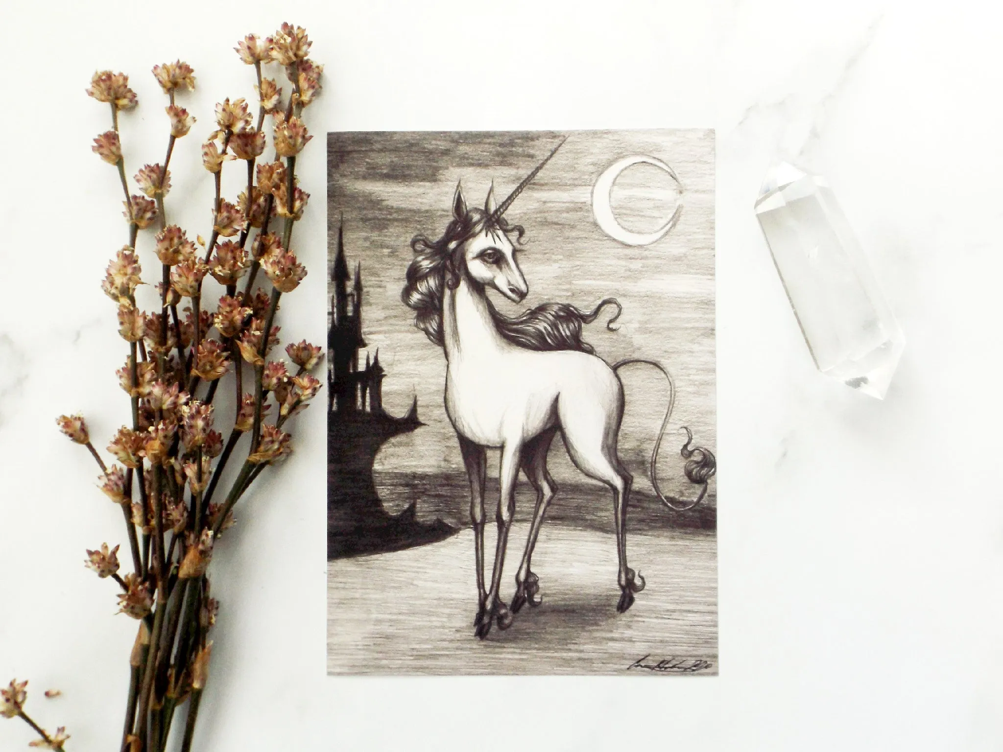 Illustrated Art Print | The Last Unicorn