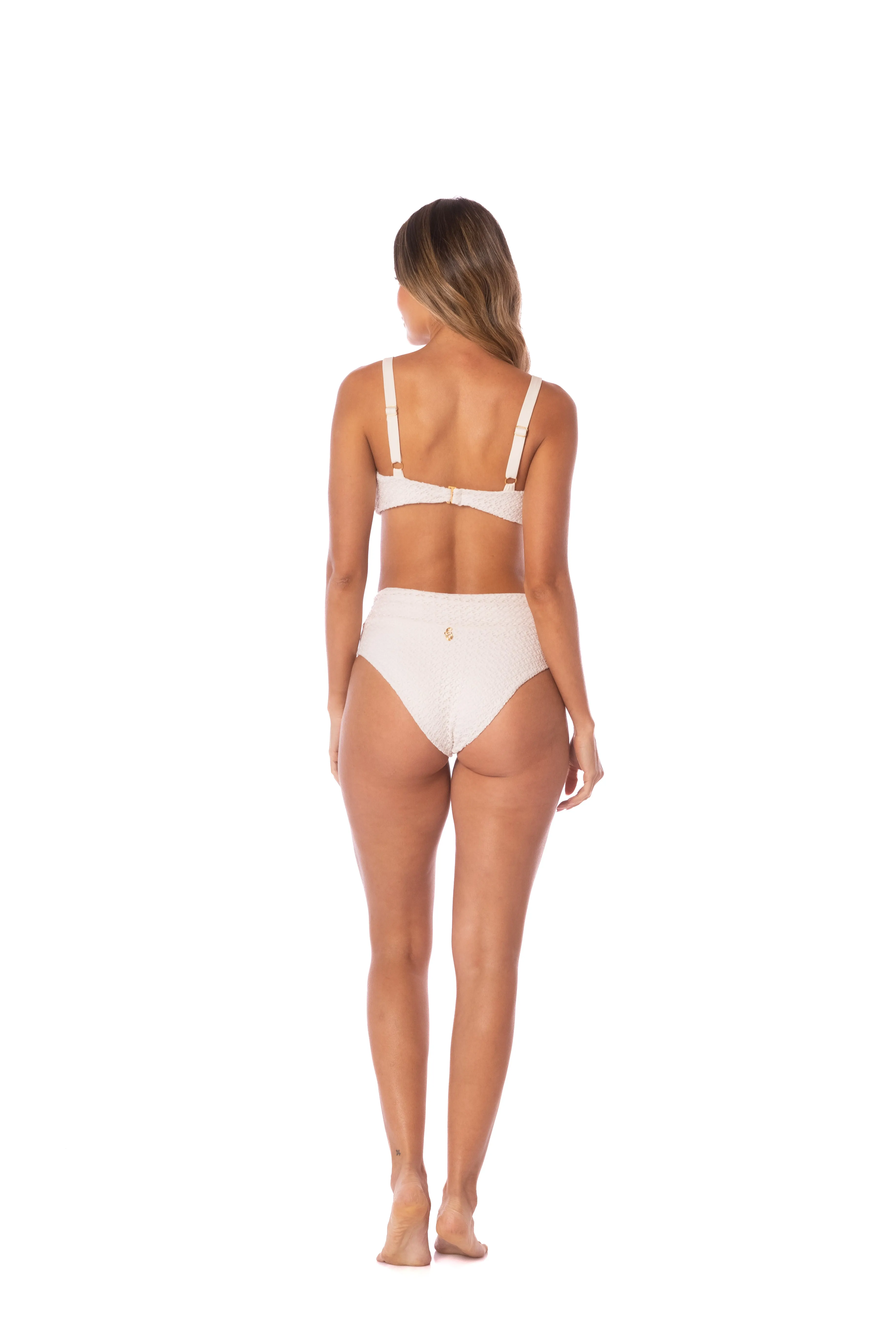 I'M WHITE MESH SPORTY TOP