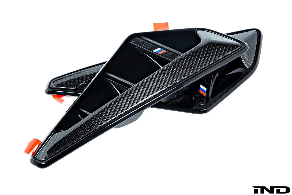 IND F95 Pre-LCI X5M  Carbon Side Grille Set