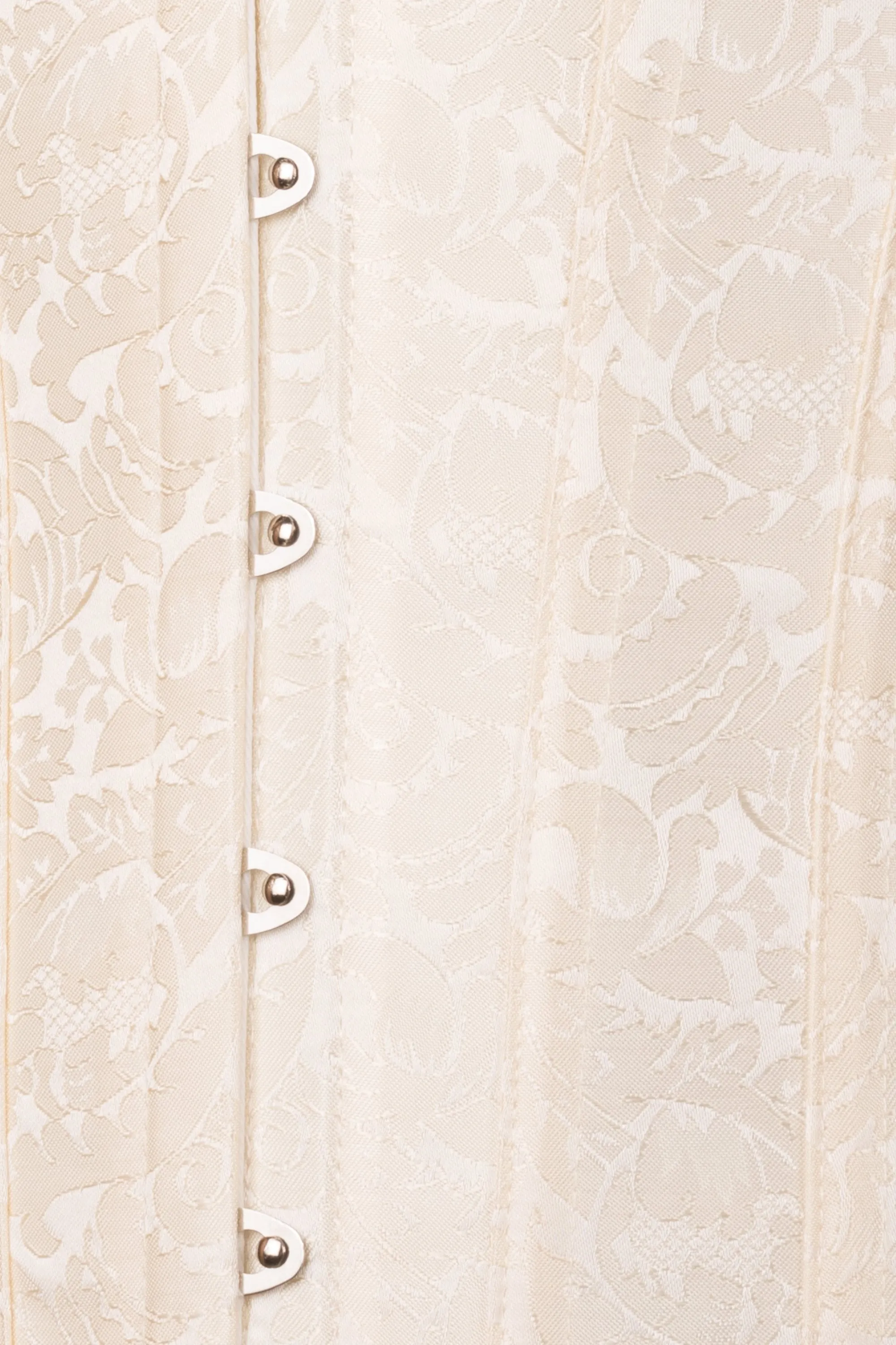 Instant Shape Cream Brocade Longline Overbust Corset
