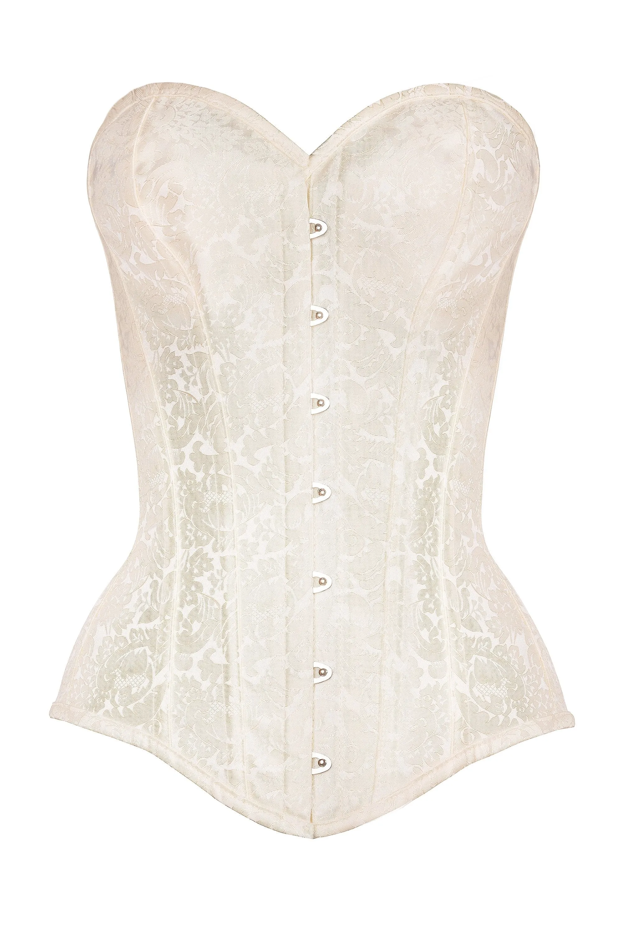 Instant Shape Cream Brocade Longline Overbust Corset