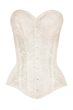 Instant Shape Cream Brocade Longline Overbust Corset