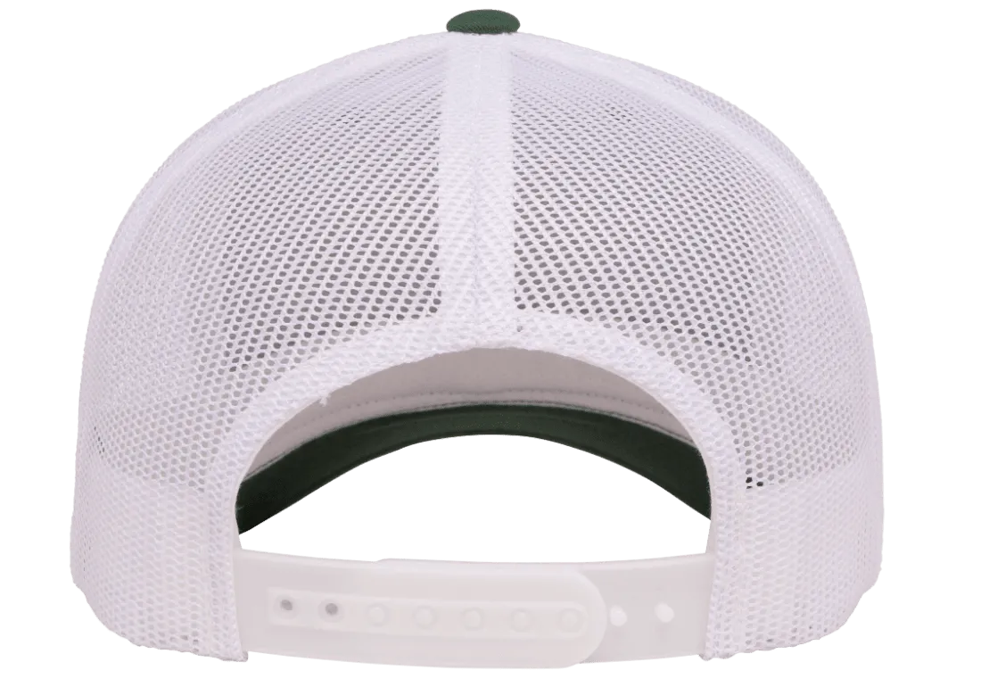 Irish Trucker Cap Essence Clover Evergreen White