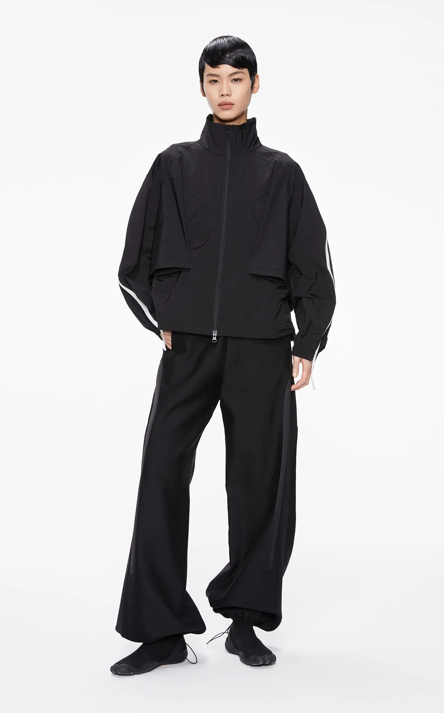 Jacket / JNBY Loose Fit A-Line Zip-Up Jacket