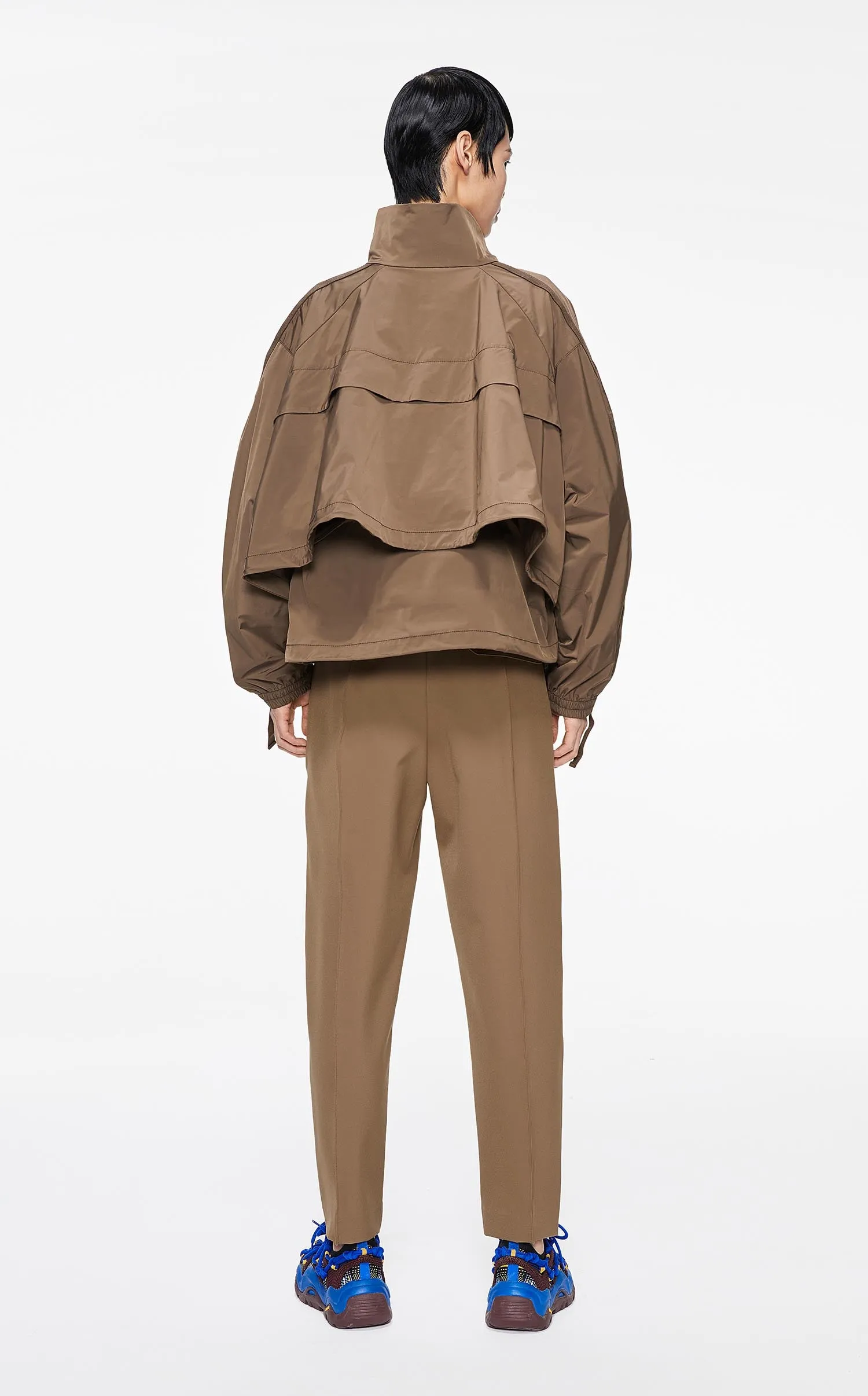 Jacket / JNBY Loose Fit A-Line Zip-Up Jacket