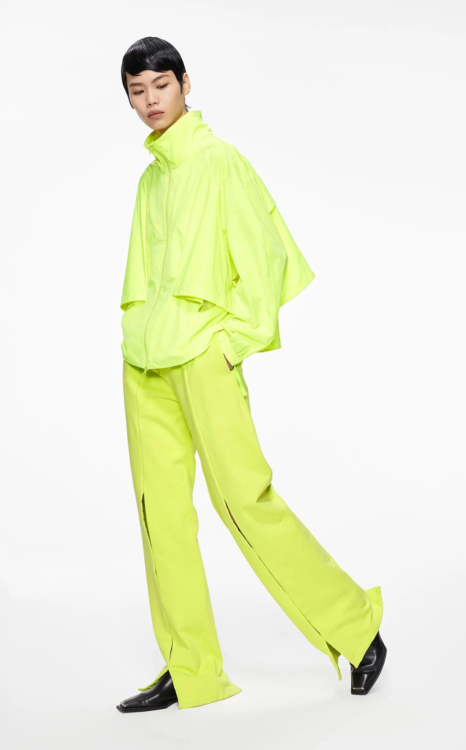 Jacket / JNBY Loose Fit A-Line Zip-Up Jacket