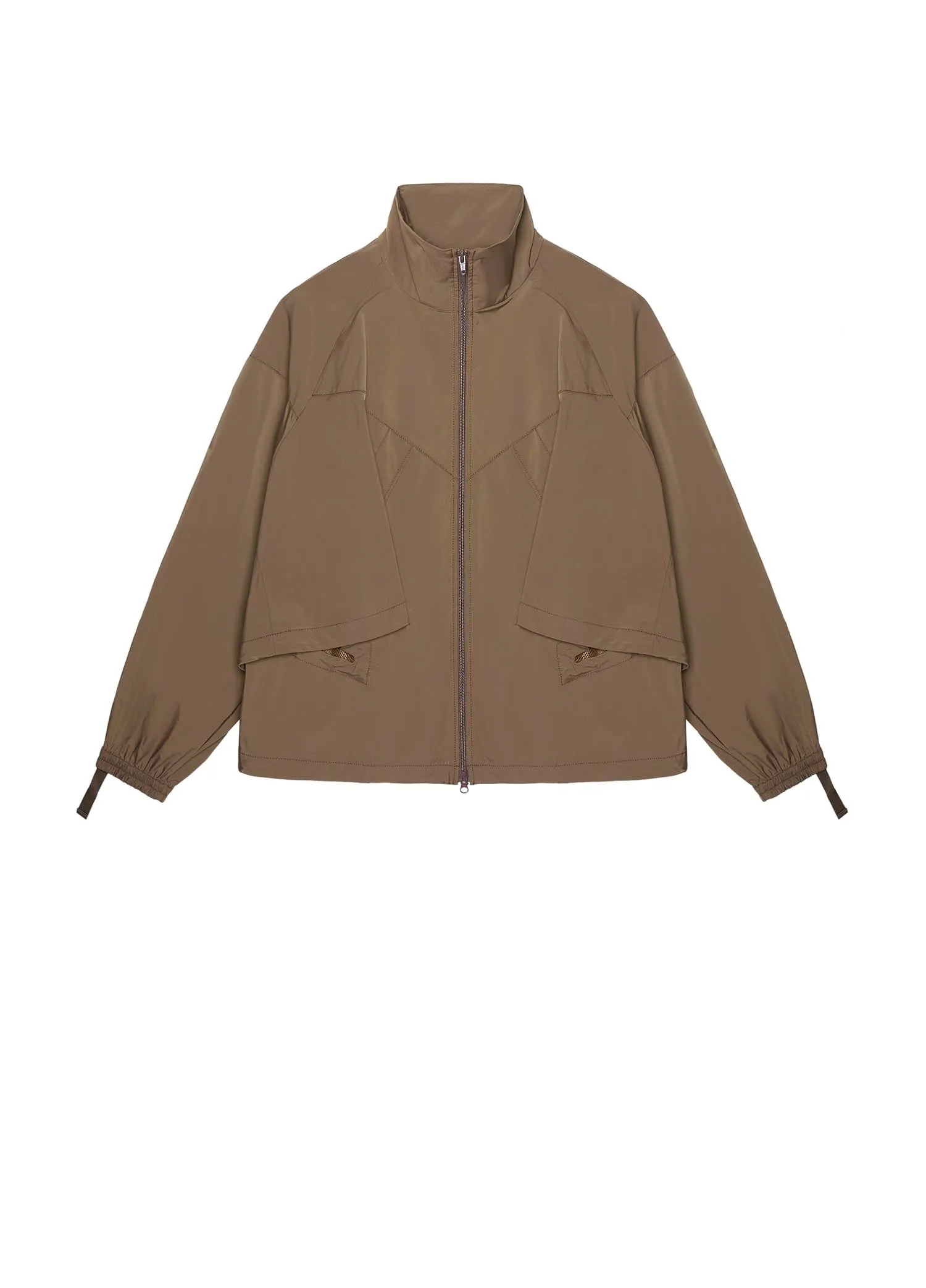 Jacket / JNBY Loose Fit A-Line Zip-Up Jacket