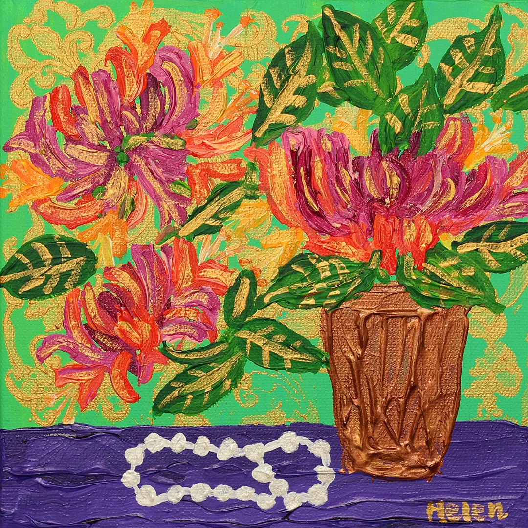 June Honeysuckle & Pearl Fine Art Print