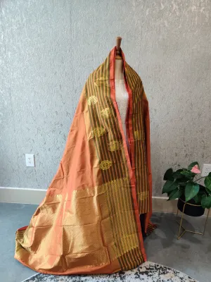 Kanchi saree Brown silk saree Gift saree Indian ethnicwear partywear saree traditional saree ethnic saree bridal saree lyte weight saree
