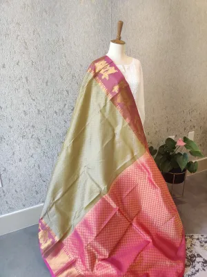 Kanchi Soft Silk saree Green saree Gift saree Indian ethnicwear partywear saree traditional saree ethnic saree bridal saree