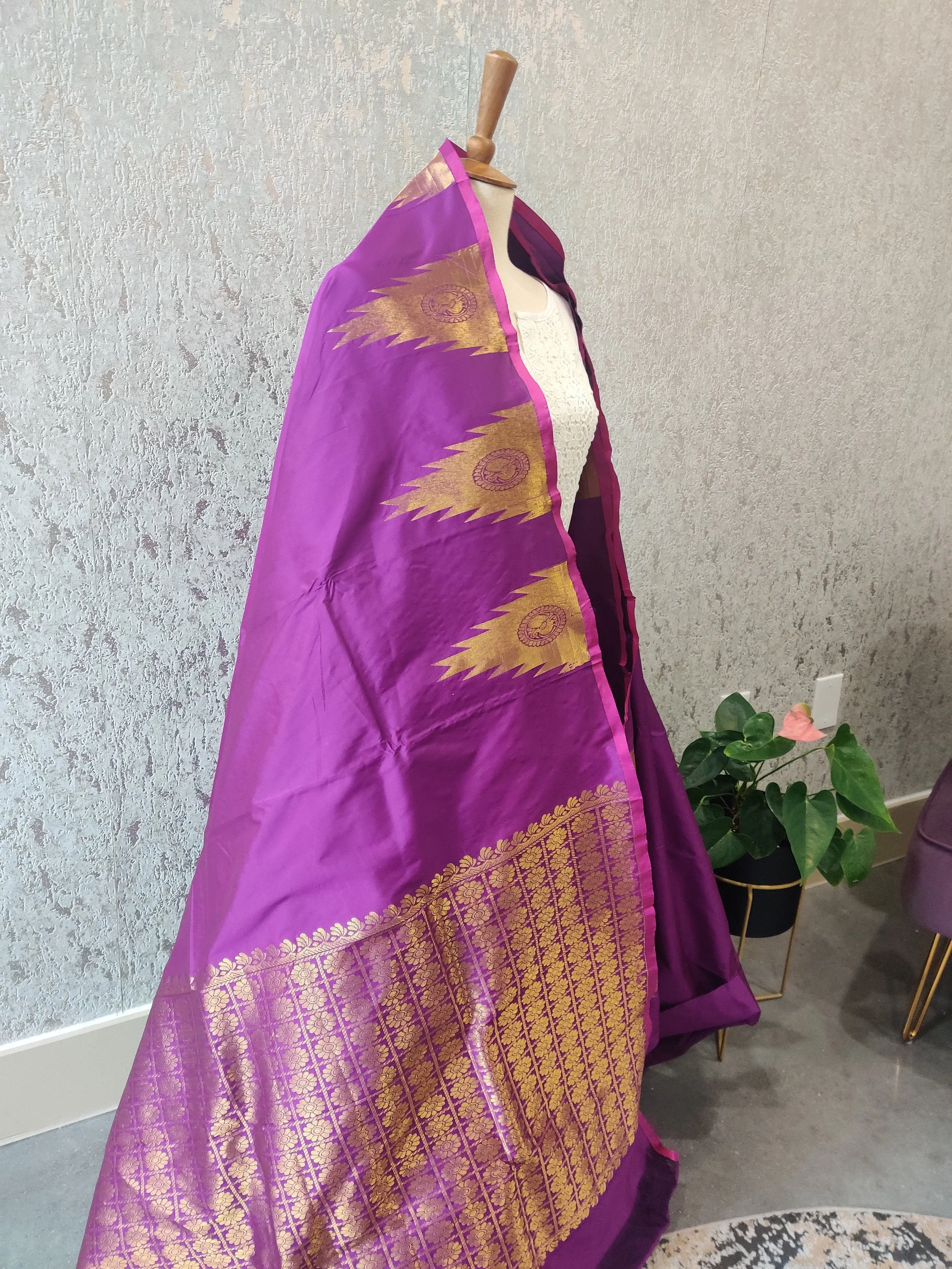 Kanchi Soft Silk saree Purple saree Gift saree Indian ethnicwear partywear saree traditional saree ethnic saree bridal saree