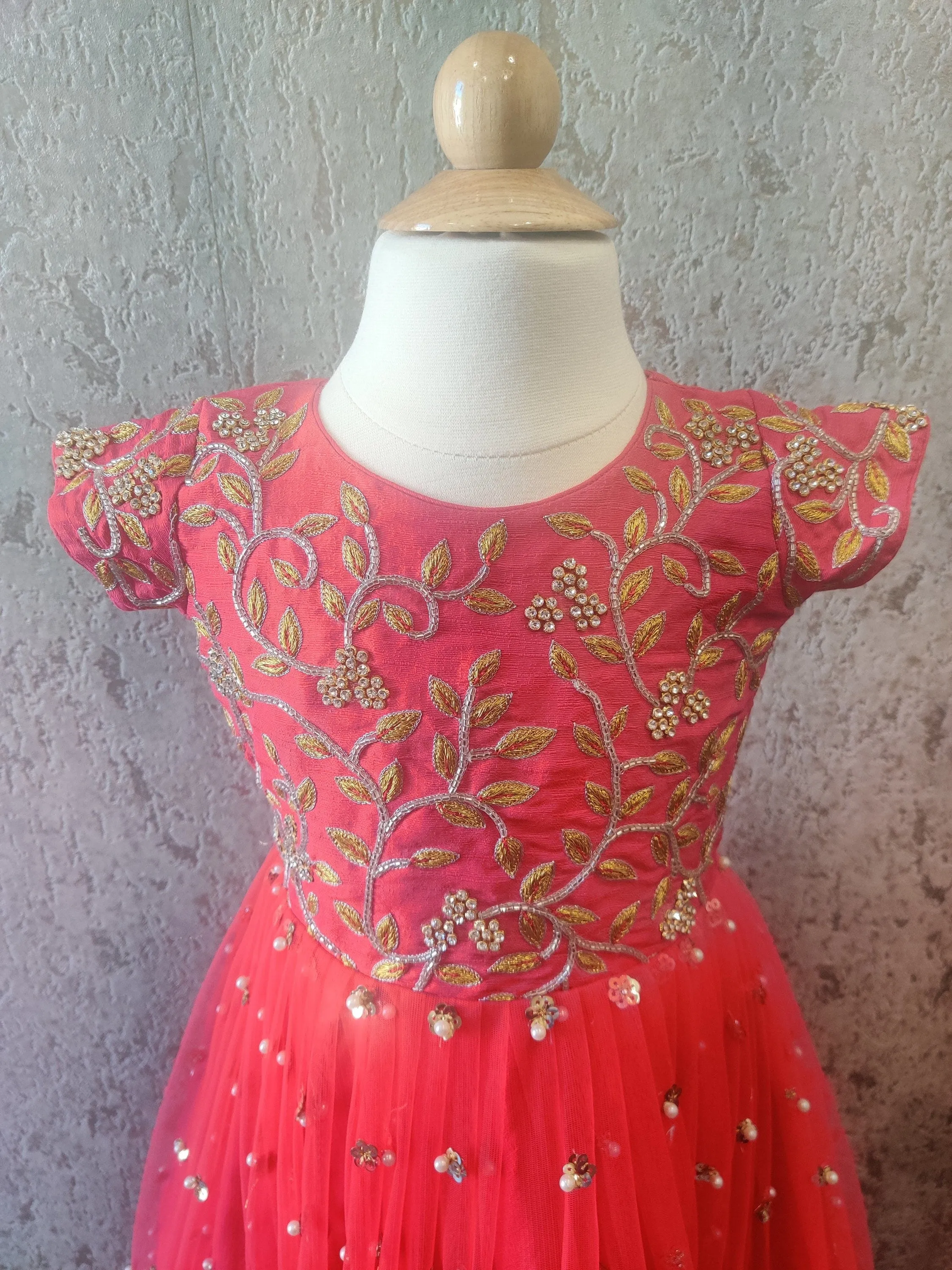 Kids frock red frock birthday frock kinds indian dress ethnic wear for kids designer kids dress butta bomma dress