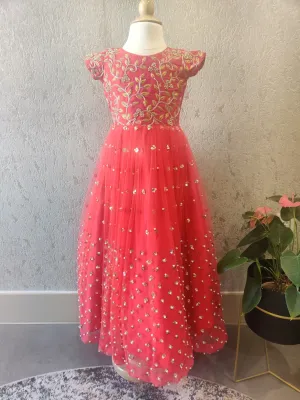 Kids frock red frock birthday frock kinds indian dress ethnic wear for kids designer kids dress butta bomma dress