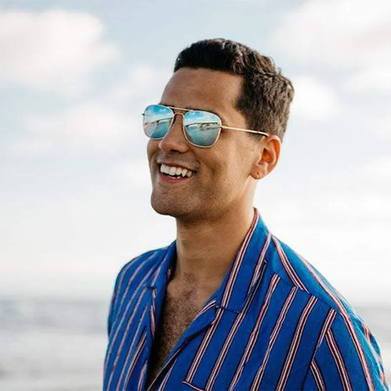 Knockaround® Mt. Evans Sunglasses in Gold and Sky Blue