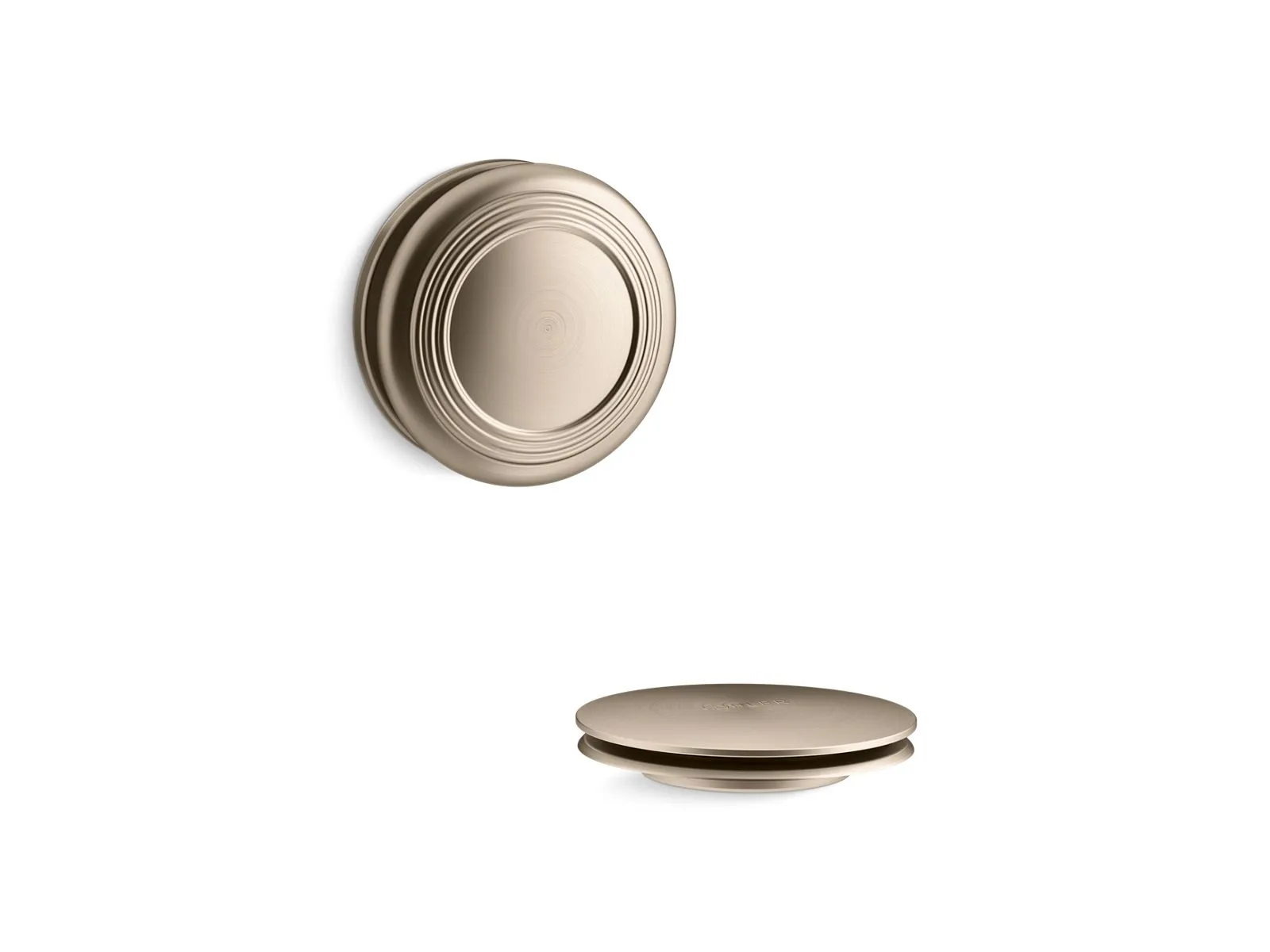 KOHLER K-T37396 PureFlo Traditional push-button bath drain trim