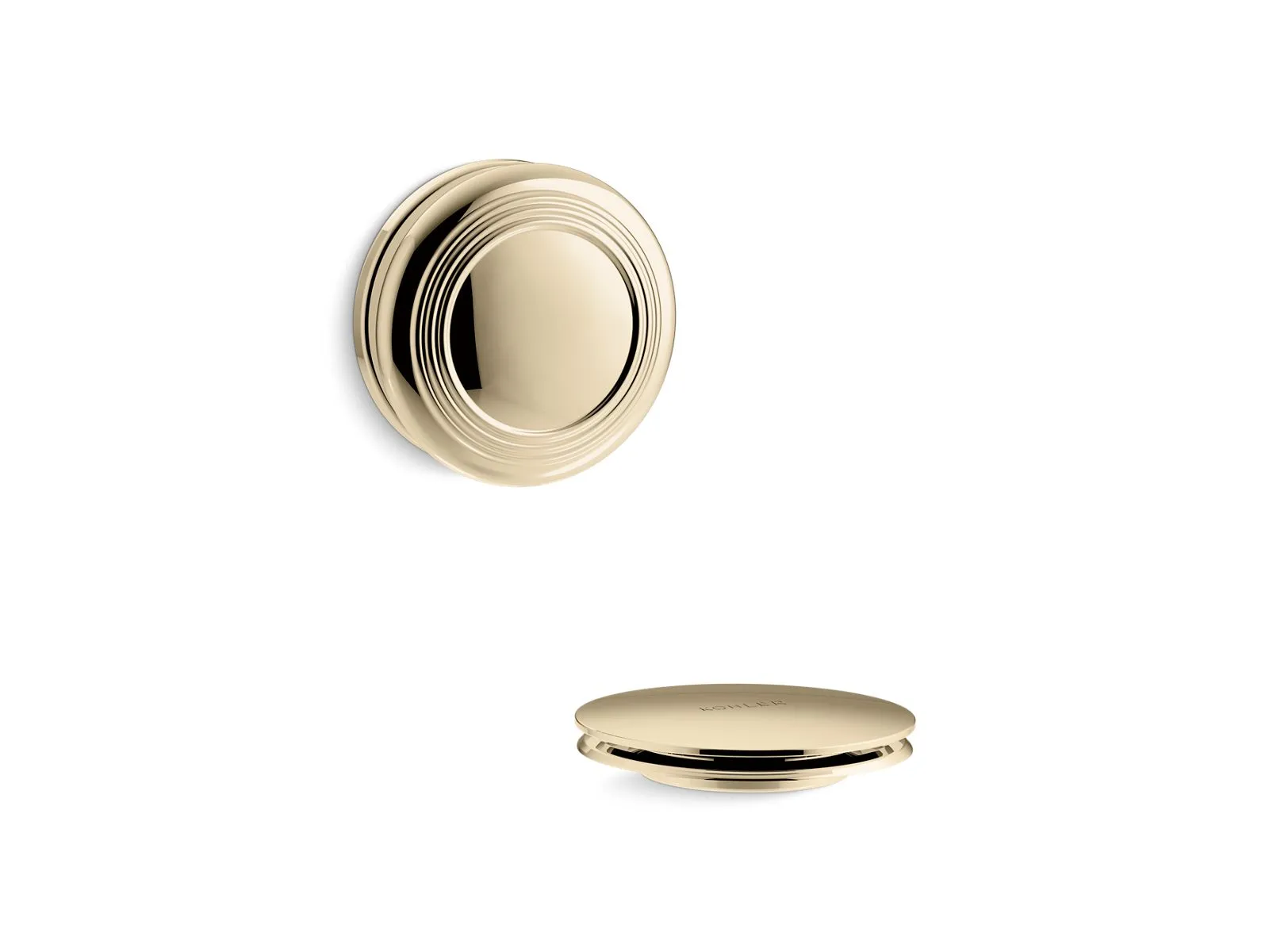 KOHLER K-T37396 PureFlo Traditional push-button bath drain trim