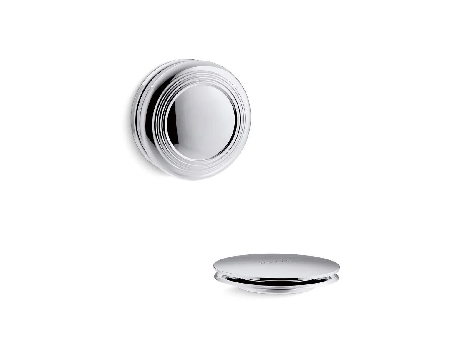 KOHLER K-T37396 PureFlo Traditional push-button bath drain trim