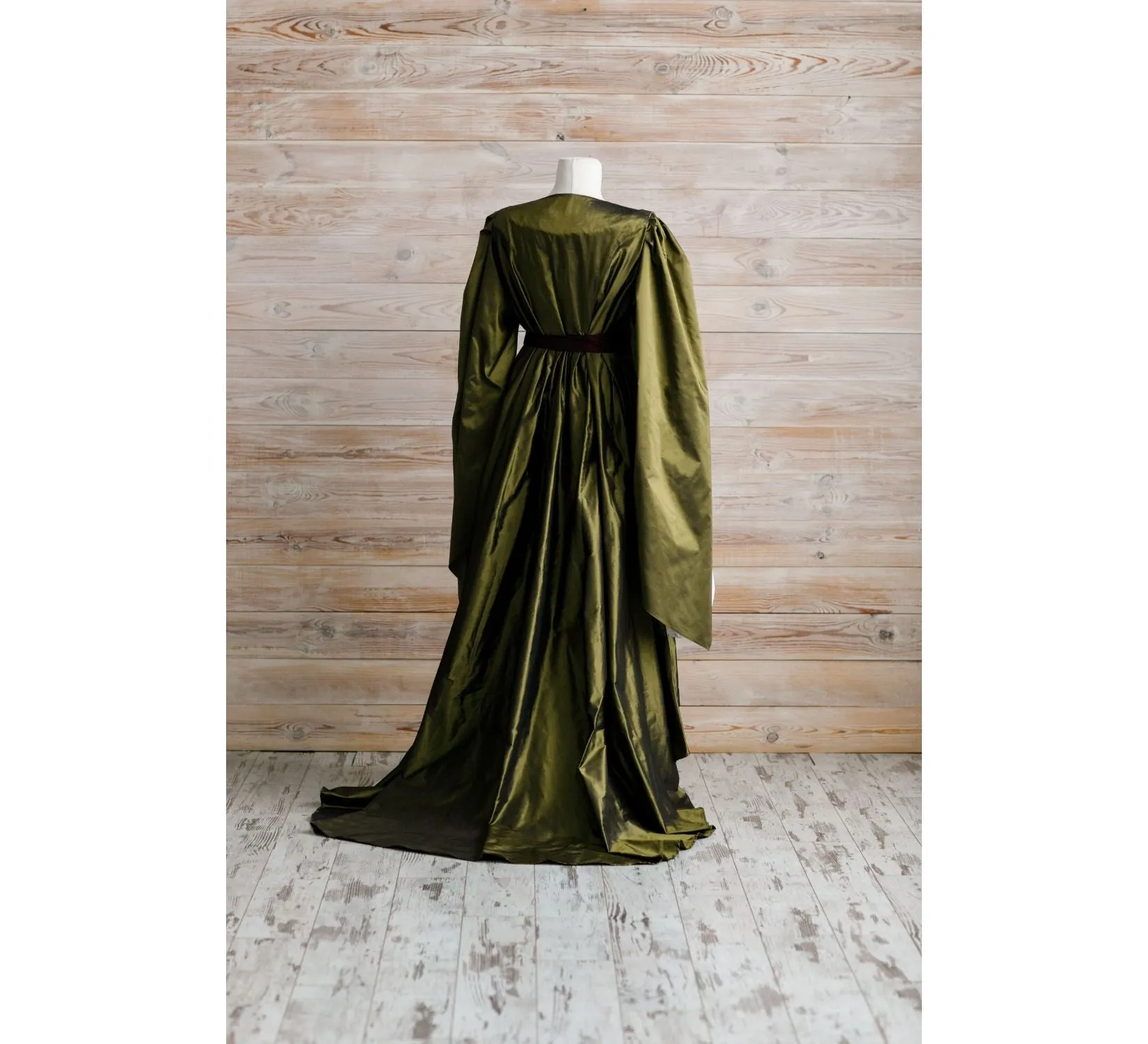Lucille Sharpe gown, Silk dress and batiste shirt