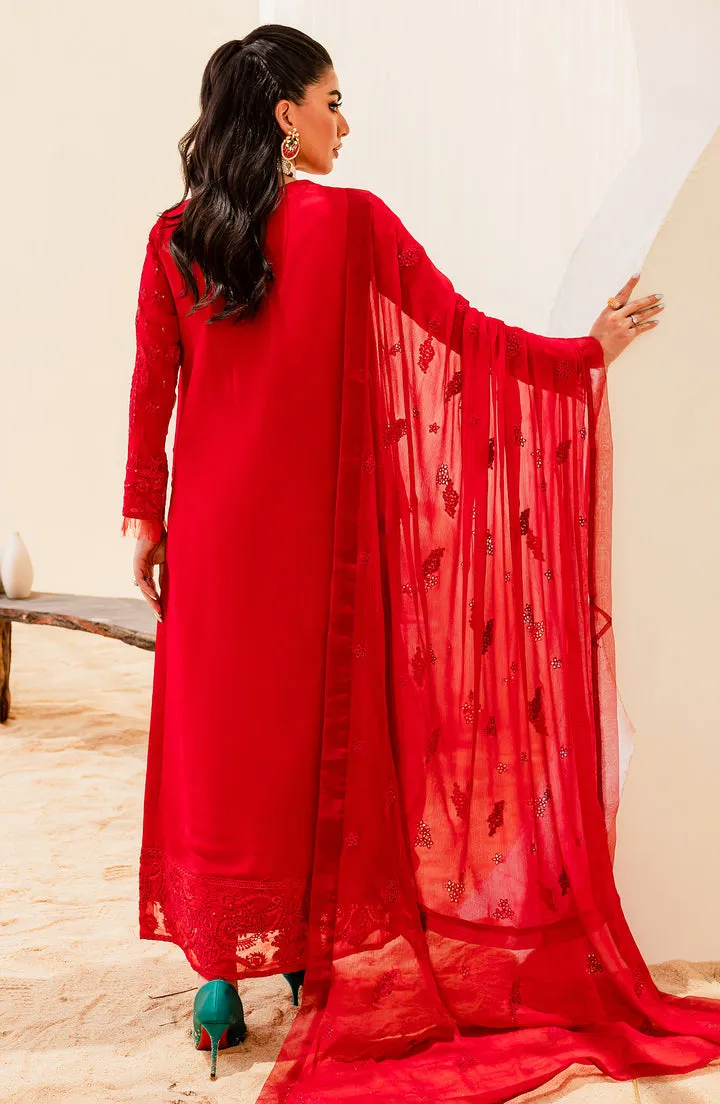 Luxury Deep Red Embroidered Pakistani Salwar Kameez Dupatta Salwar Suit