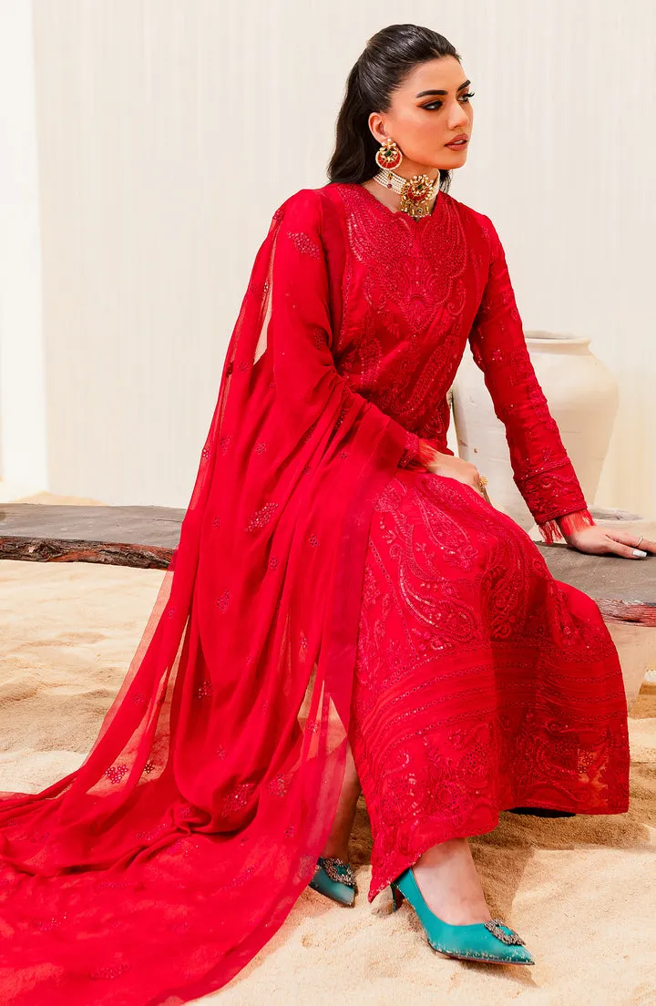 Luxury Deep Red Embroidered Pakistani Salwar Kameez Dupatta Salwar Suit