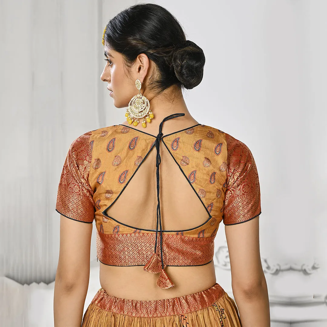 Majestic Mustard Floral Printed Lehenga Set