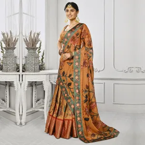 Majestic Mustard Floral Printed Lehenga Set