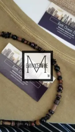 Men's Dark Garnet Beaded Necklace