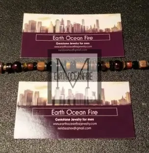 Men's Dark Garnet Beaded Necklace