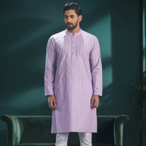 Mens Lavender Basic Panjabi