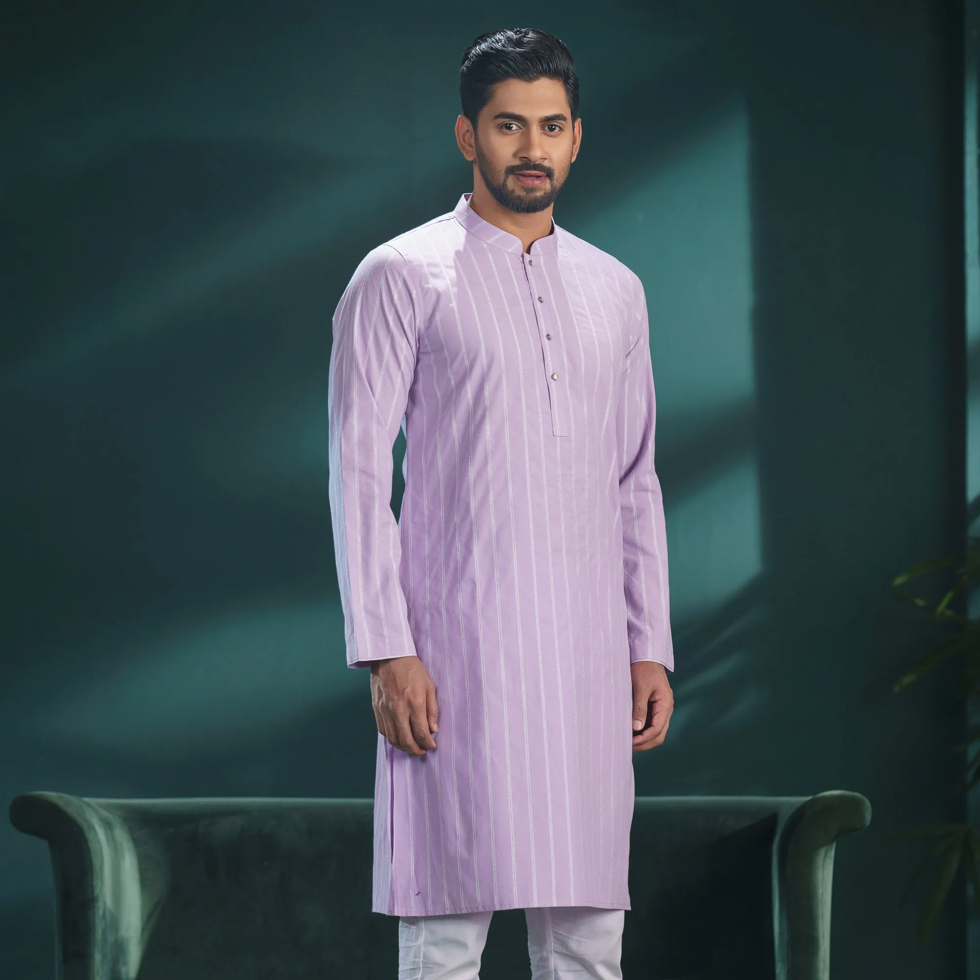 Mens Lavender Basic Panjabi