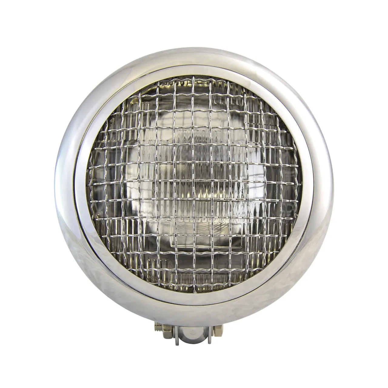 Mesh Grille Headlight - Chrome