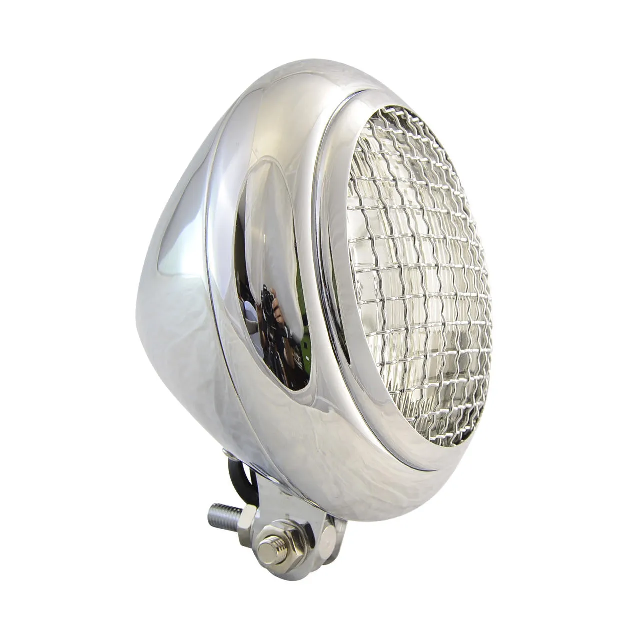 Mesh Grille Headlight - Chrome