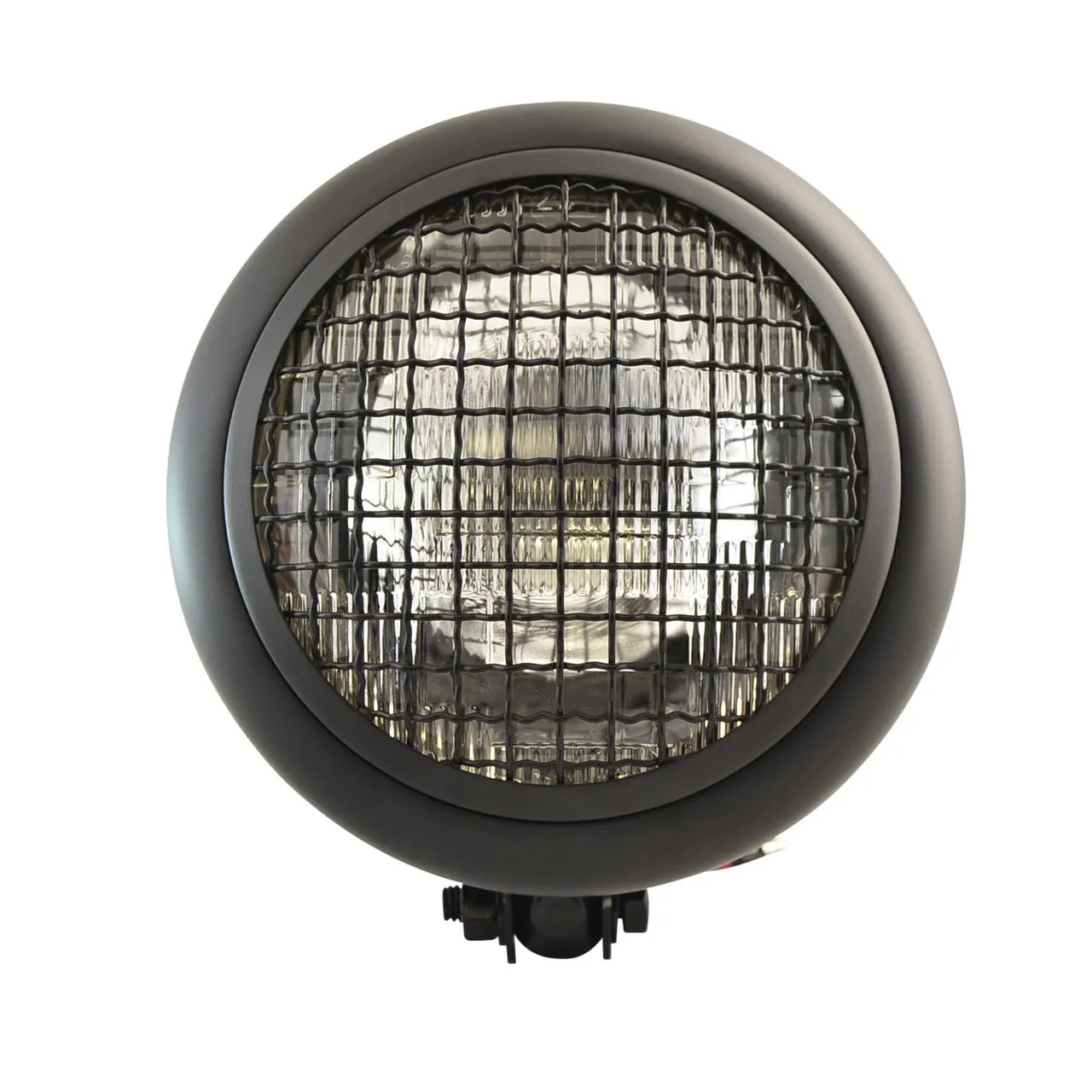 Mesh Grille Headlight - Matte Black