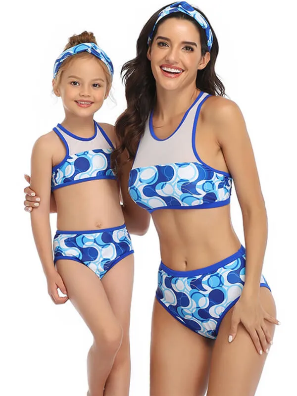 Mesh Vest Mom And Me Bikinis