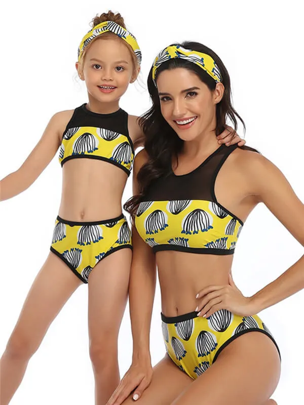 Mesh Vest Mom And Me Bikinis