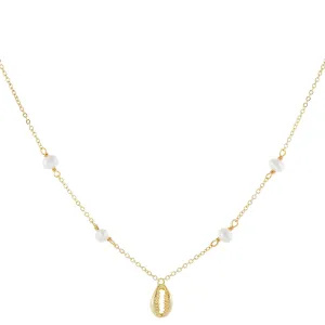 Mini Pearl X Shell Necklace