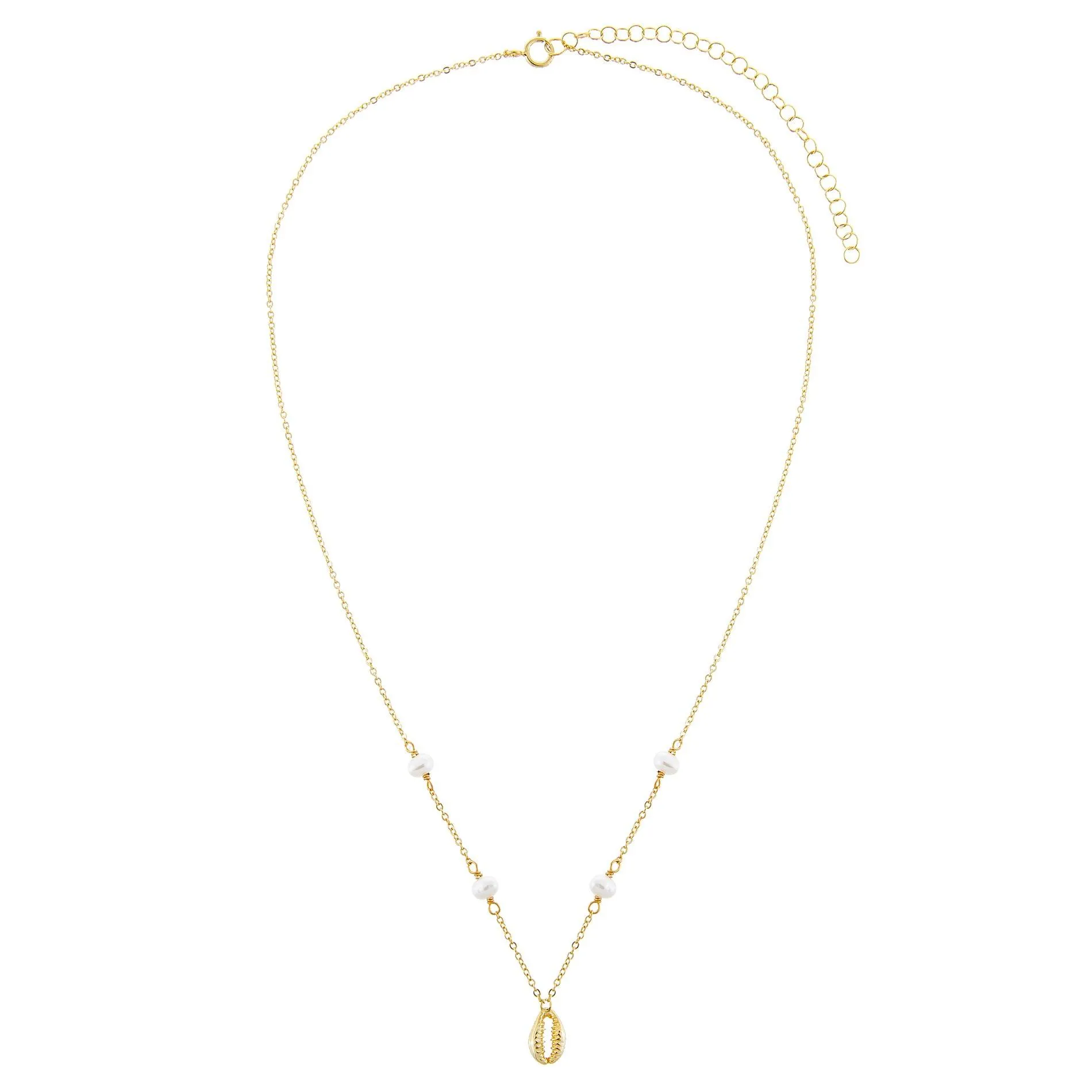 Mini Pearl X Shell Necklace