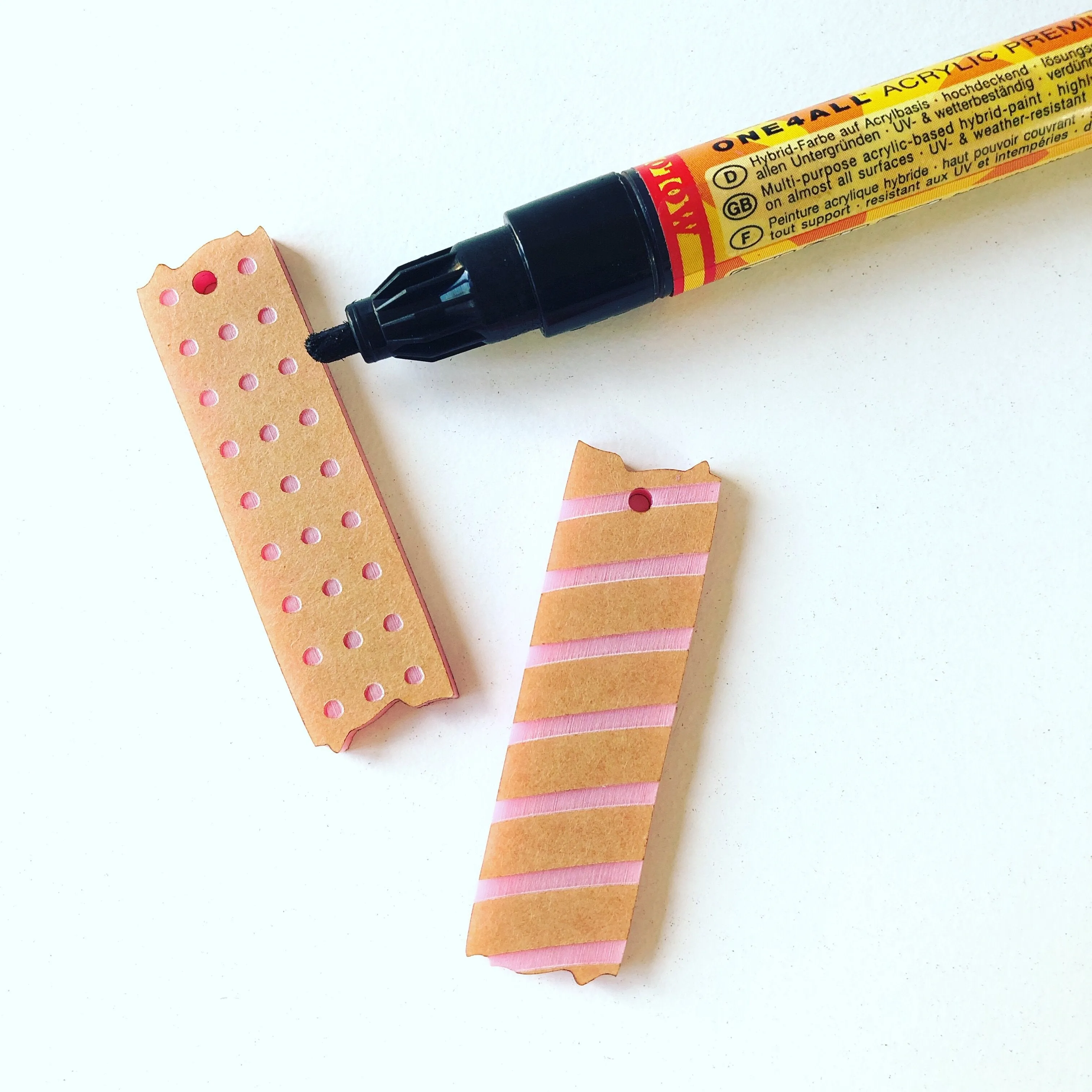 Mismatched Washi Tape Charms for Paint Fill - 10 pce Pack
