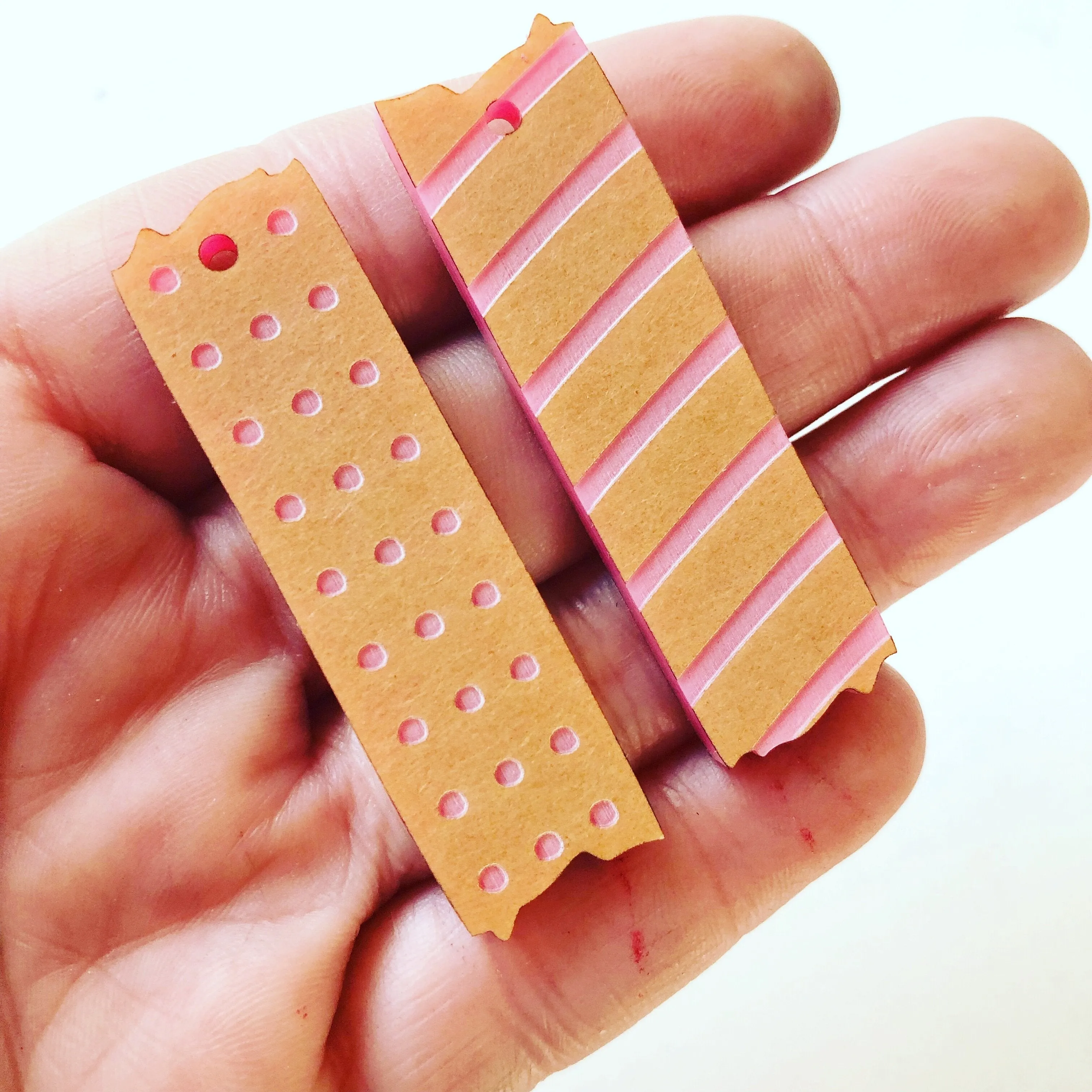 Mismatched Washi Tape Charms for Paint Fill - 10 pce Pack