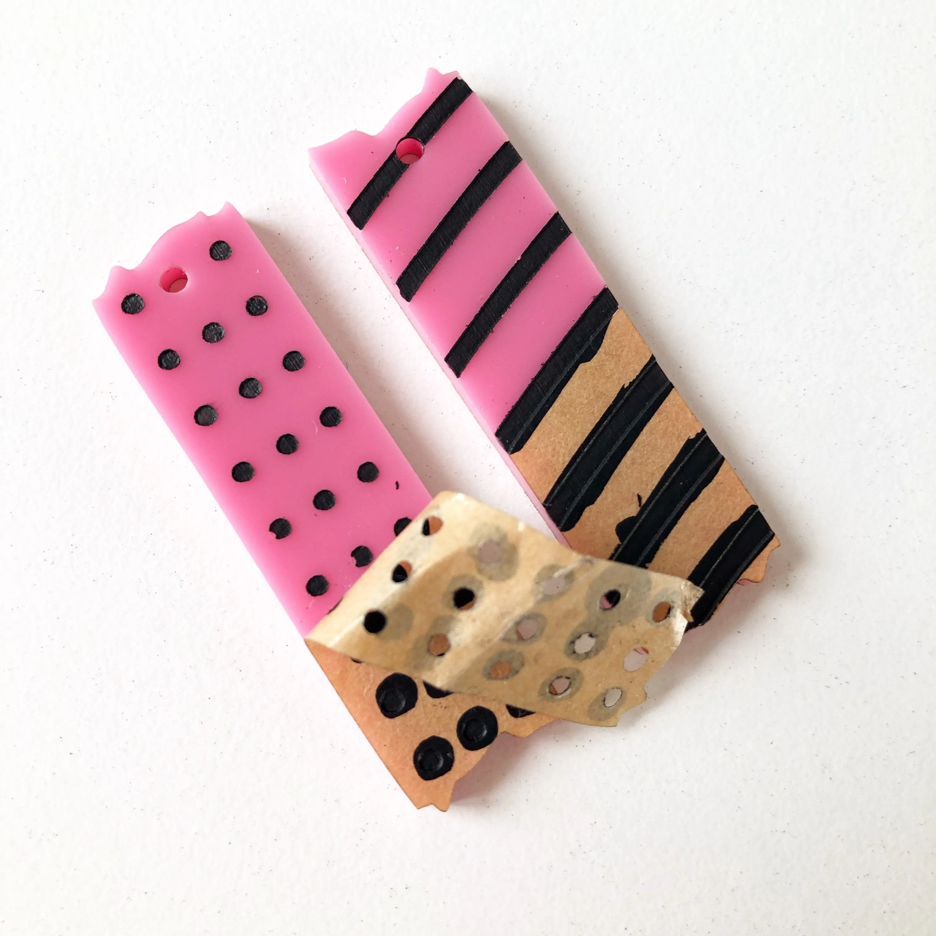 Mismatched Washi Tape Charms for Paint Fill - 10 pce Pack