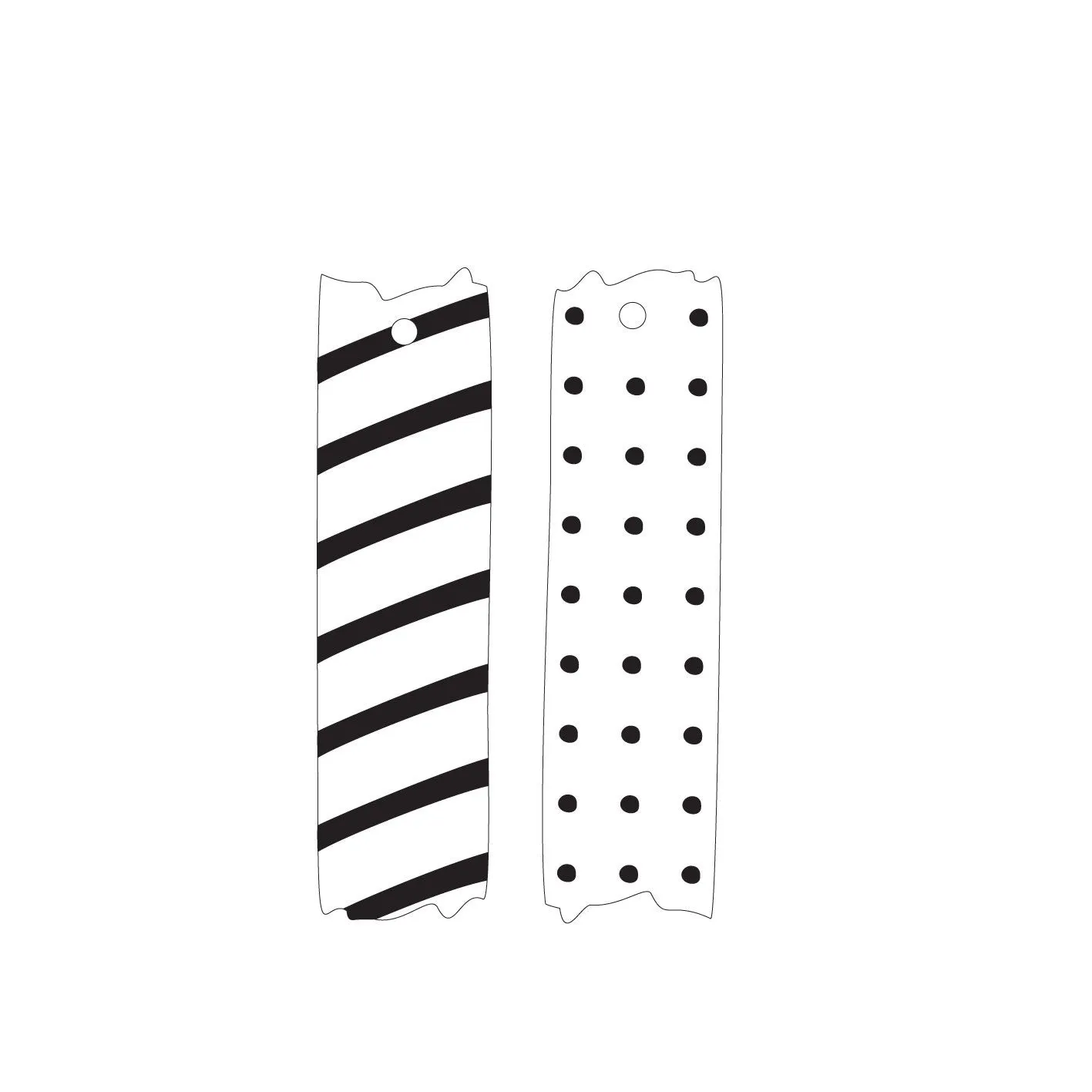Mismatched Washi Tape Charms for Paint Fill - 10 pce Pack
