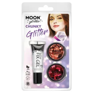 Moon Glitter Classic Chunky Glitter, Copper Bronze, Red