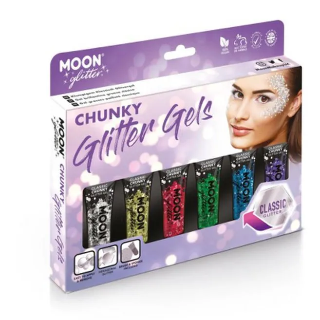 Moon Glitter Classic Chunky Glitter Gel, Assorted